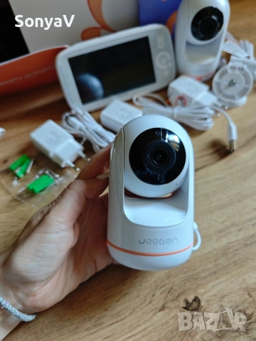 Бебефон Jeebeer с 2 камери и 5-инчов IPS дисплей , снимка 2 - Бебефони - 54117057