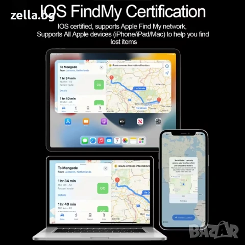 Bluetooth Key Finder, съвместим с Apple Find My – локатор за ключове, портфейл и багаж 10372, снимка 3 - Друга електроника - 54685107