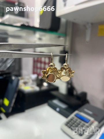 Златни обеци 14 карата 4,88 грама , снимка 5 - Обеци - 53957442