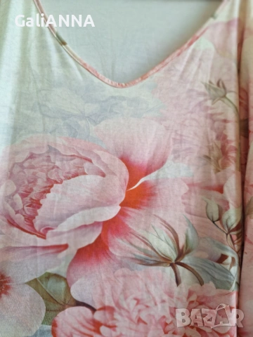 СТРАХОТНА ТУНИКА В НЕЖНИ ЦВЕТОВЕ 3XL-4XL, снимка 2 - Туники - 54812986