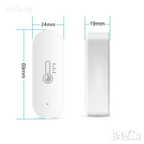 WiFi термометър и влагомер Tuya 2.4GHz – прецизен мониторинг на температура и влажност 10317, снимка 3 - Друга електроника - 54663525