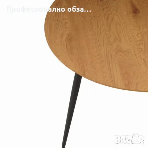 Маса кръгла икономична за заведение,за ресторант,диам. 100см.натурален дъб/черно, снимка 2 - Маси - 55577840