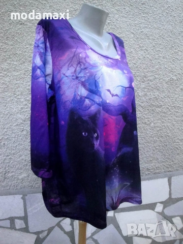 4XL  Нова блуза Celebrate! (котки), снимка 3 - Тениски - 55126651