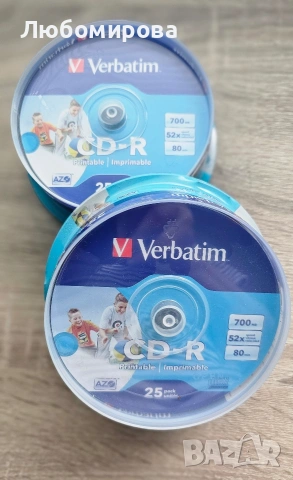 Чисто нови Verbatim CD-R 700MB 52X (25 броя) – Extra Protection, снимка 2 - Други - 54487731