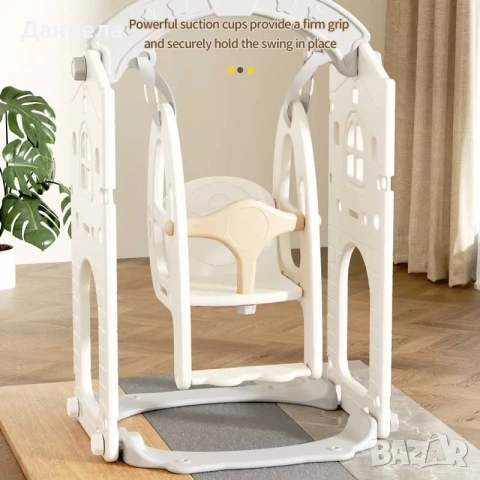 Мини детска крепост за игра с пързалка, сива, снимка 3 - Други - 55287028