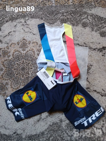 Вело клин с презрамки Santini Lidl Trek Women Light Summer Bib Shorts , снимка 2 - Спортни екипи - 55153621