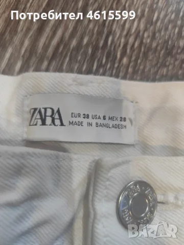 готини бели дънки на Zara , снимка 3 - Къси панталони и бермуди - 55342984