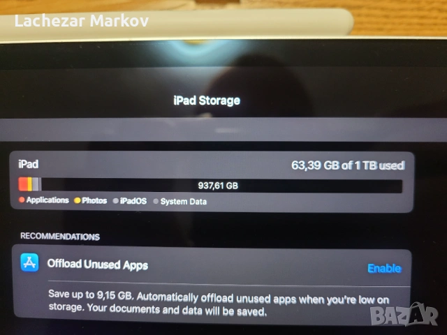 Apple iPad Pro 12.9" (2021), 1TB, Cellular, Silver - като нов / БАРТЕР, снимка 9 - Таблети - 54812994