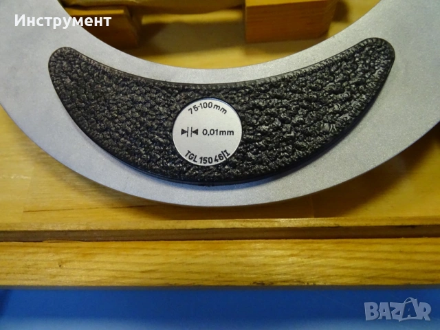 Резбомер микрометричен DDR Suhl Thread Мicrometer 75-100mm, снимка 4 - Други инструменти - 54916198