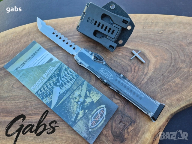Автоматичен нож Microtech Halo6 2026,прозрачен корпус, снимка 10 - Ножове - 54739335