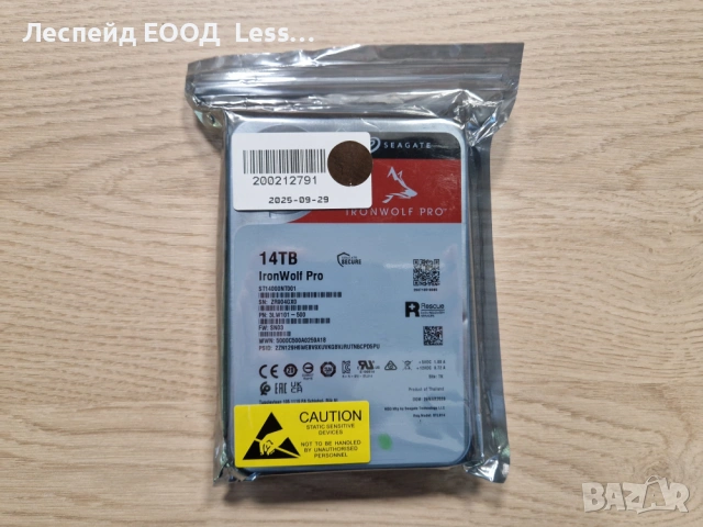 Seagate IronWolf Pro ST14000NT001 14TB вътрешен твърд диск като ново