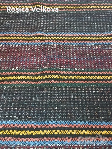 Ръчно тъкана вълнена черга , снимка 3 - Антикварни и старинни предмети - 54149631