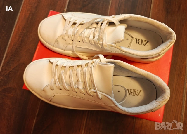 Бели маратонки Zara 46, снимка 6 - Маратонки - 54241409