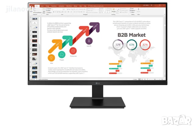 Монитор LG 24BL650C-B 24" 1920x1080 Full HD IPS с 6 месеца гаранция, снимка 2 - Работни компютри - 55332025