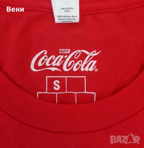 Тениска Coca Cola MARVEL-S размер-НОВА, снимка 3 - Тениски - 55154755