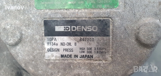 Компресор климатик бмв е36 325 м50б25 ванос bmw e36 325i m50b25TU AC Compressor denso 447200 R134A, снимка 2 - Части - 54741276