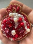 Уникална брошка Handmade - Нар с естествени перли , снимка 10