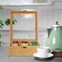 Бамбукова кутия за чай Relaxdays с 12 отделения, снимка 2