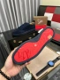 Christian Louboutin Louis Junior Spikes – Тъмносин Велур | Premium Luxury Edition | Размери 38-44, снимка 6