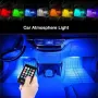RGB LED интериорно осветление за под на автомобил с ефекти и дистанционно управление , снимка 3