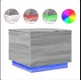 Маси за кафе 2.бр с LED осветление, сив сонома, 50x50x40 см чисто нови от Германия , снимка 1