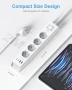 Чисто нов смарт разклонител 8 в 1 с USB-C портове и защита от пренапрежение  Продавам чисто нов..., снимка 7