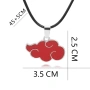 Метално колие Naruto Akatsuki Red Cloud 3.5 см – Аниме аксесоар, косплей, подарък за фенове 10154, снимка 5