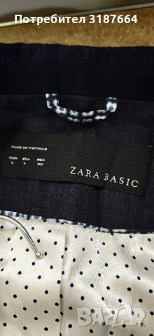 Zara ленен костюм L, снимка 8 - Костюми - 54635175