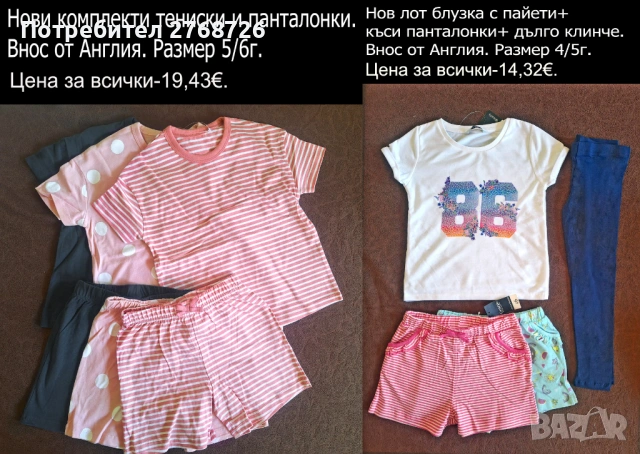 Нови ЛЕТНИ комплекти. Внос от Англия-част2, снимка 18 - Детски комплекти - 52461111