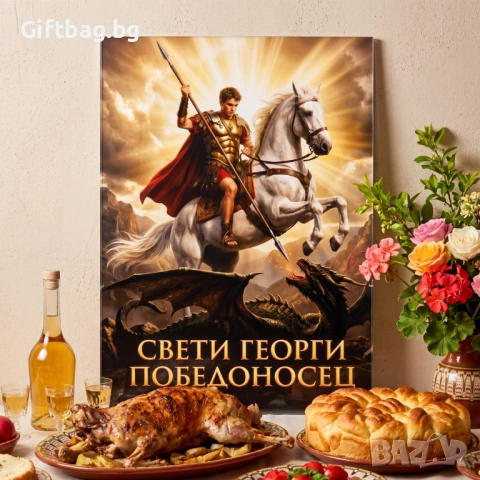 Дървен постер „Свети Георги Победоносец“
