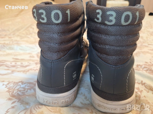 Оригинални мъжки високи кецове G-STAR RAW (Размер 41, снимка 4 - Кецове - 54839334