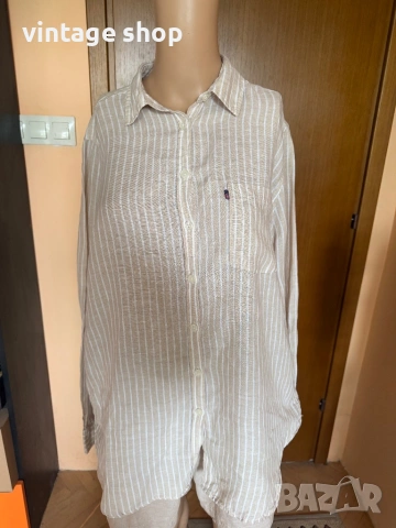 Дамски ленени ризи райе Lexington/Zara, снимка 2 - Ризи - 54486141
