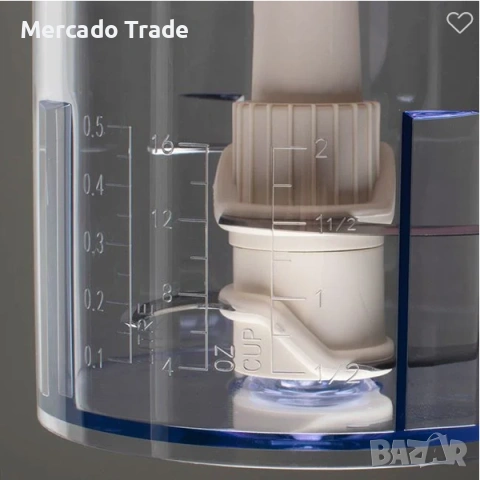 Електрически мултифункционален чопър Mercado Trade, 300W, 500ml, Бял, снимка 4 - Чопъри и пасатори - 55178881