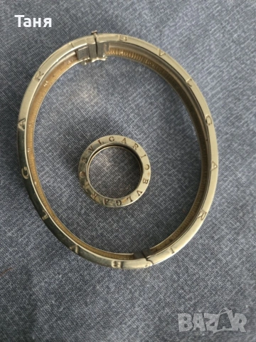 Златна гривна и пръстен BVLGARI 