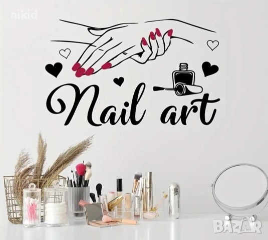 Nail Art ръце лак маникюр стикер постер самозалепваща лепенка за салон маникюр козметичен, снимка 2 - Други - 55158971
