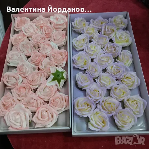 сапунени рози 50 бр в кутия , снимка 2 - Изкуствени цветя - 55345584