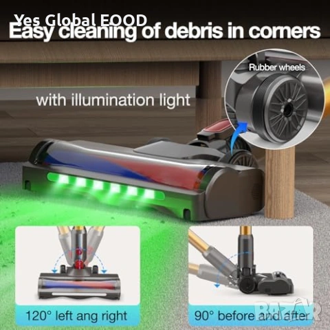 Мека четка за Dyson V7 V8 V10 V11 V15 с LED, снимка 3 - Друга електроника - 54134976