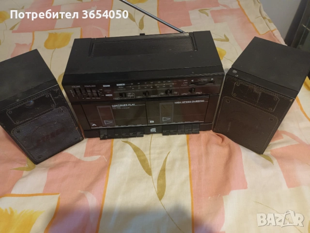Радио касетофон двукасетачен бързо записващ работещ, снимка 3 - Радиокасетофони, транзистори - 54741912