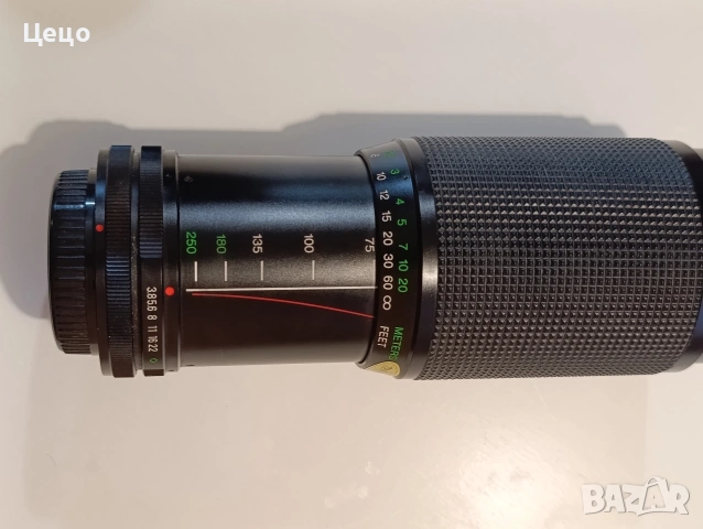 Телеобектив Vivitar 75-250mm f/3.8-4.5 Macro Zoom (Canon FD) – за почистване, снимка 7 - Обективи и филтри - 54697893