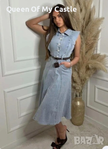 Красива деним роклята 