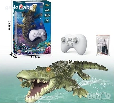Радиоуправляем крокодил 2.4GHz Waterproof – RC водна играчка с дистанционно