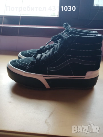 Vans Sk8-Hi Stacked (Suede) Black / Gum 40.5 номер