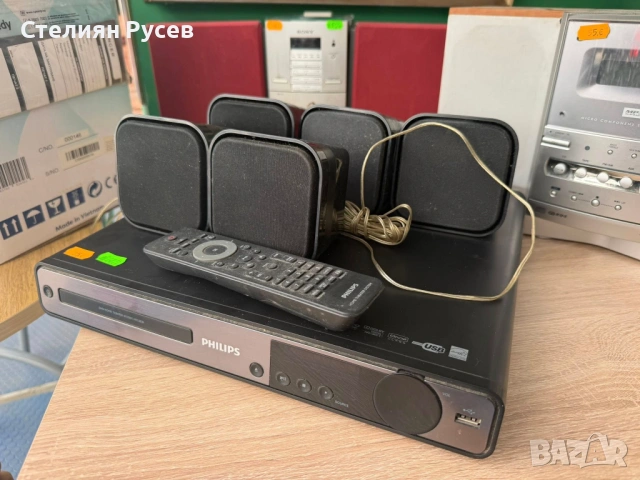150544 philips hts3020  Система за домашно кино 5.1 43 евро или 84.10 лева      dnt - с 5 салитена с, снимка 2 - Аудиосистеми - 54567739