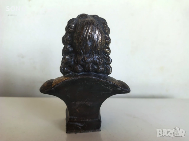 Колекционерски Бронзов Бюст - Йохан Себастиан Бах, снимка 4 - Антикварни и старинни предмети - 54350487