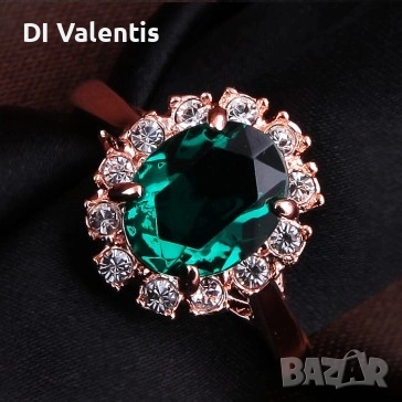 💍 24K Златно Покритие ✨️Дамски Пръстени 💍с Циркон💎 – Зелен, Син, Червен | Лимитирана Серия ⚜️✨️, снимка 3 - Пръстени - 54512901