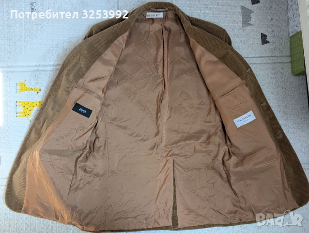 Джинсово спортно сако Hugo Boss Corduroy Velvet Blazer Jacket, снимка 3 - Якета - 54415447