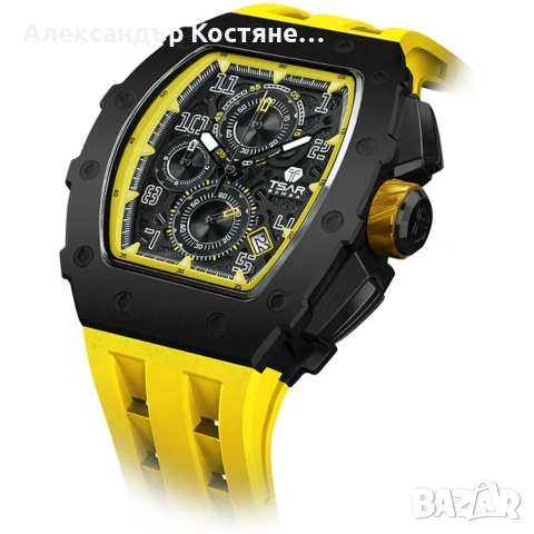 Нов часовник TSAR BOMBA Yellow Limited TB8204QY - гаранция
