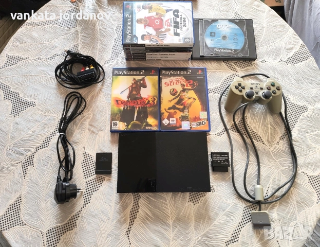 PS2 Slim + 11 игри