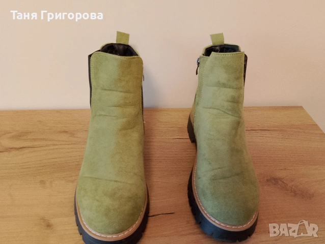 Боти в тревисто зелено/ цвят лайм, снимка 5 - Дамски боти - 54492492