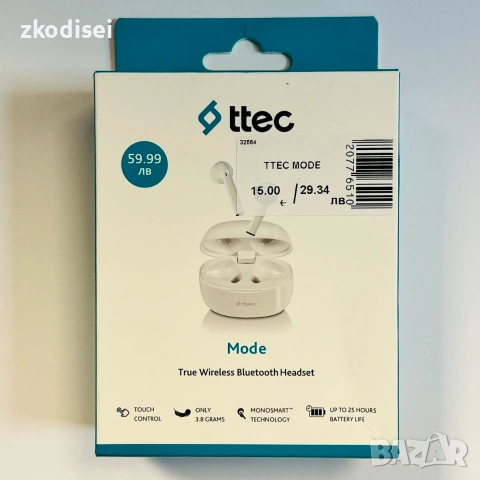 Bluetooth Слушалки TTEC MODE